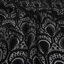 Black Raschel Lace Dress Fabric 145cm Wide